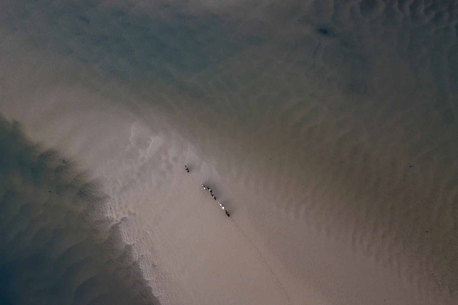 Beach, rocks and rivers at the border of Africa