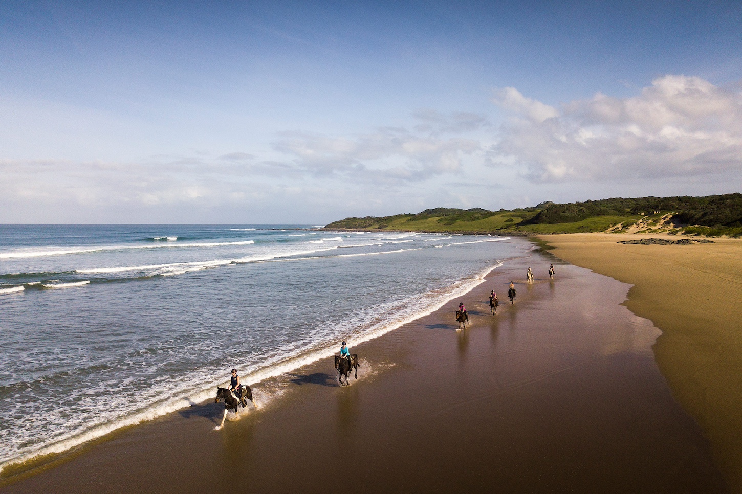 Beach, rocks and rivers at the border of Africa